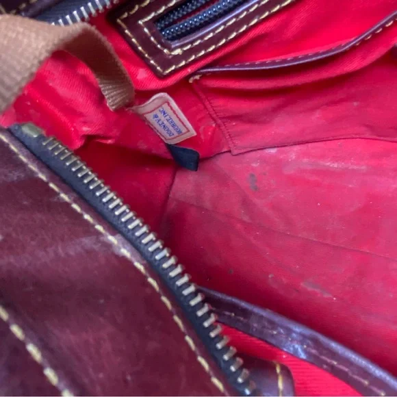 Dooney & Bourke Dark Red Florentine Handbag - Picture 12 of 13